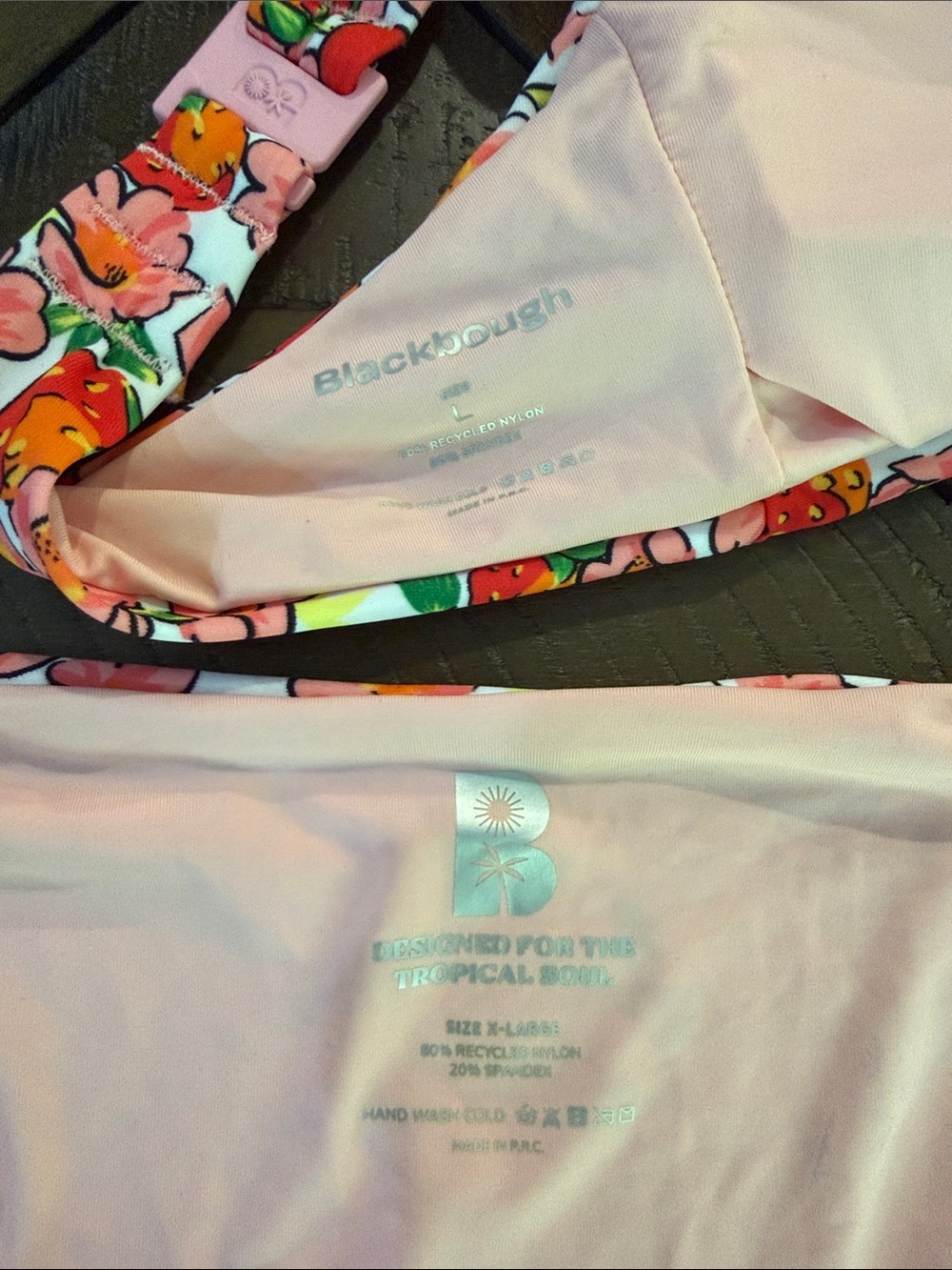 NWT Blackbough Bikini Sz L Thea Top Sz XL Cheeky Bottoms Berry Cherry Set - Picture 8 of 8